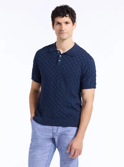 Robert Graham Hampson Short Sleeve Sweater In Blue