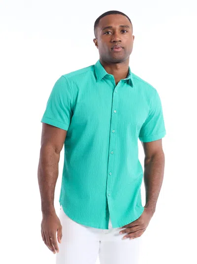 Robert Graham Harbor Short Sleeve Button Down Shirt In Green