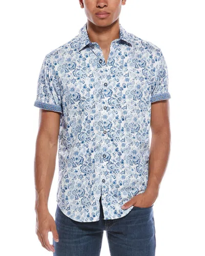 Robert Graham Harnett Classic Fit Woven Shirt In Blue