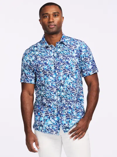 Robert Graham Harrison Short Sleeve Button Down Shirt In Blue