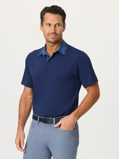 Robert Graham Harrold Short Sleeve Polo In Navy