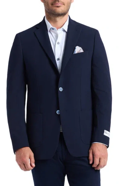 Robert Graham Harston Tailored Fit Navy Seersucker Sport Coat In Blue