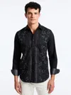 Robert Graham Havana Long Sleeve Button Down Shirt In Black