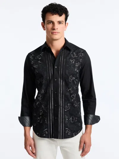 Robert Graham Havana Long Sleeve Button Down Shirt In Black