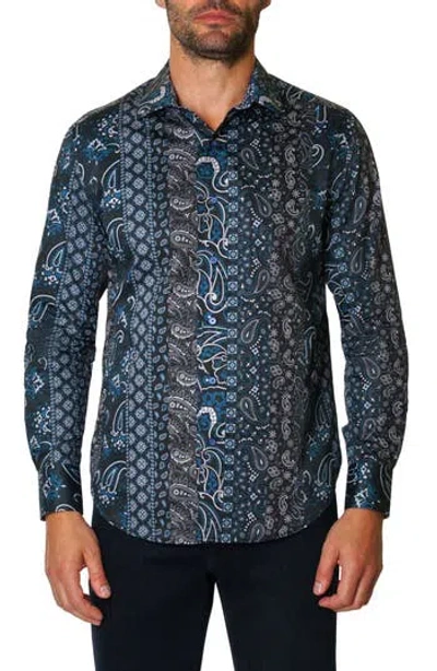 Robert Graham Hawkins Paisley Woven Button-up Shirt In Blue