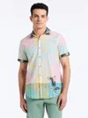 Robert Graham Haze Short Sleeve Button Down Shirt In Multi