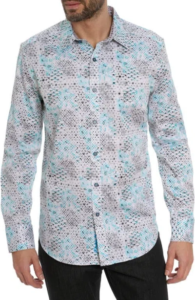 Robert Graham Hendriks Classic Fit Floral Cotton Button-up Shirt In Blue Multi