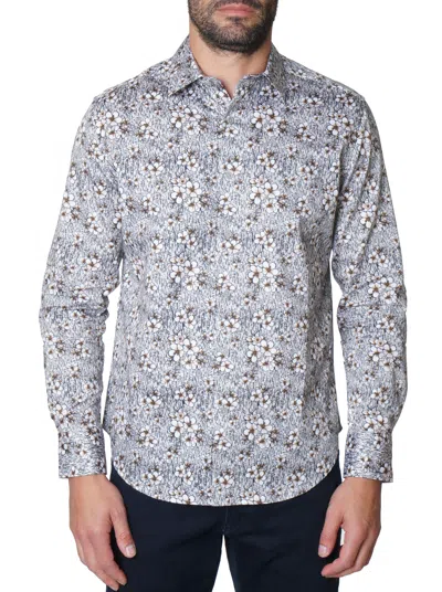 Robert Graham Herman Long Sleeve Button Down Shirt In Gray