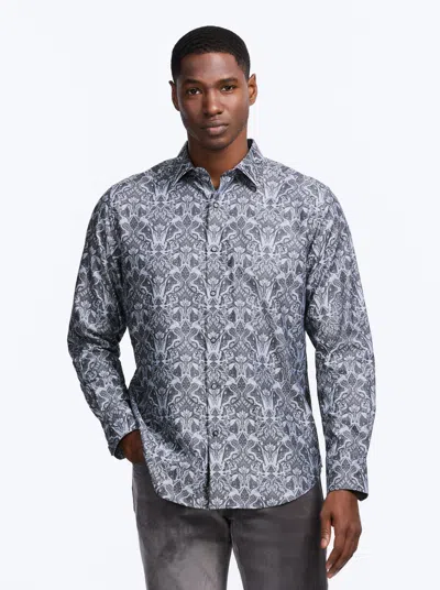 Robert Graham Highland Long Sleeve Button Down Shirt In Gray
