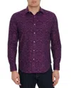 Robert Graham Highland Long Sleeve Woven Shirt In Burgundy