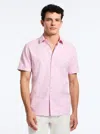 Robert Graham Reid Short Sleeve Button Down Shirt In Pink