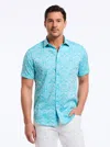 Robert Graham Highland Short Sleeve Button Down Shirt In Seafoam