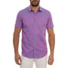 Robert Graham Men's Highland Abstract Stretch-cotton Shirt In Magenta