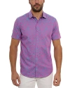 Robert Graham Men's Highland Abstract Stretch-cotton Shirt In Magenta