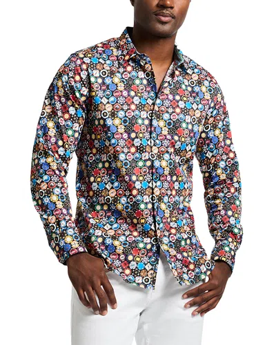 Robert Graham Highroller Printed Long Sleeve Button Front Shirt In Multi
