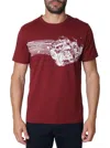 Robert Graham Highway Hero Short Sleeve T-shirt In Burgundy