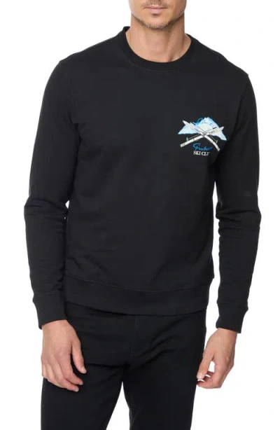 Robert Graham Hit The Slopes Long Sleeve Cotton Graphic T-shirt In Black