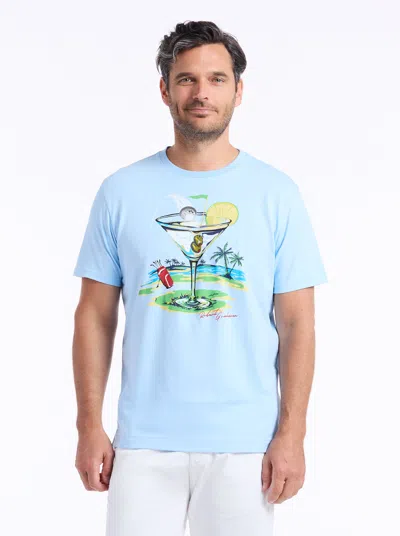 Robert Graham Hole In Fun Short Sleeve T-shirt In Blue