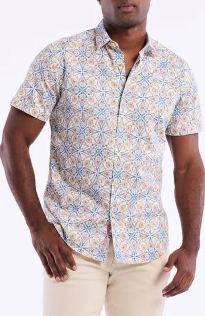 Robert Graham Holmes Short Sleeve Cotton Dress Shirt