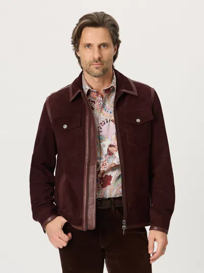 Robert Graham Holmrook Suede Jacket In Brown
