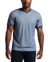 Robert Graham Holton Textured V Neck Tee In Navy