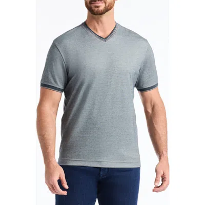 ROBERT GRAHAM ROBERT GRAHAM HOLTON V-NECK COTTON BLEND PIQUÉ T-SHIRT