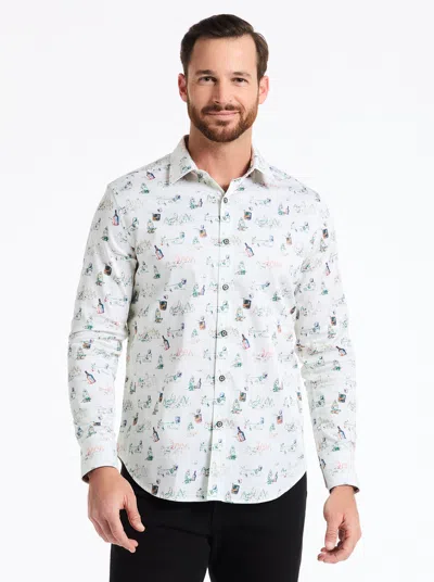Robert Graham Hot Toddy Long Sleeve Button Down Shirt In White