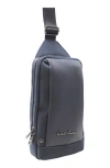 Robert Graham Howell Mixed Media Sling Bag In Blue