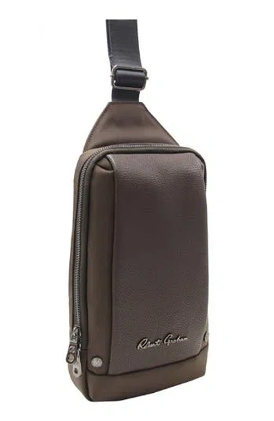 Robert Graham Howell Mixed Media Sling Bag In Brown