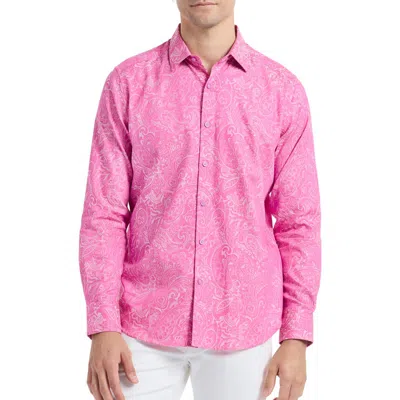 Robert Graham Hudson Floral Print Button-up Shirt In Pink
