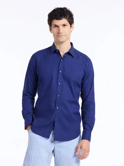 Robert Graham Hudson Long Sleeve Button Down Shirt In Blue