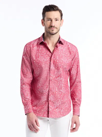 Robert Graham Hudson Long Sleeve Button Down Shirt In Pink