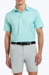 Robert Graham Hyde Solid Performance Polo In Blue