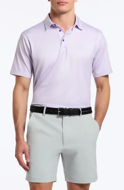 Robert Graham Hyde Textired Performance Golf Polo In Lavender