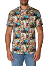Robert Graham Ice Cubeist Short Sleeve Cotton Button-up Shirt In Multi