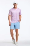 Robert Graham Iron Drive Golf Print Performance Polo In White