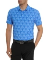 Robert Graham Iron Skull 2 Print Performance Golf Polo In Periwinkle