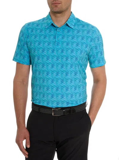 Robert Graham Iron Skull Performance Polo In Mint