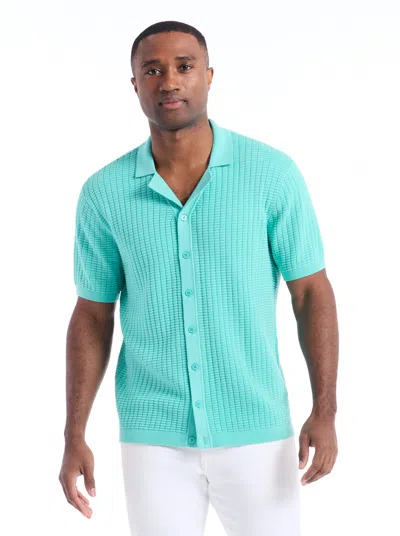 Robert Graham Isham Short Sleeve Sweater In Green