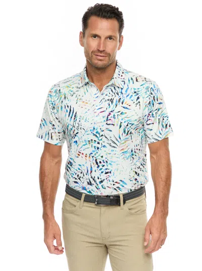 Robert Graham Island Palm Short Sleeve Polo In Multi
