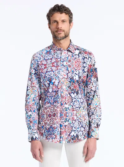 Robert Graham Islington Long Sleeve Button Down Shirt In Blue