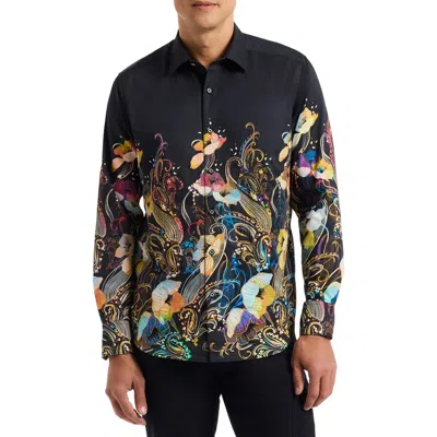 Robert Graham Jacobs Long Sleeve Button-up Shirt In Black