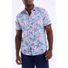 Robert Graham Jerome Short Sleeve Cotton Button-up Shirt In Blue