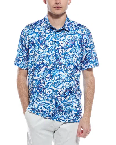 Robert Graham Jerrold Classic Fit Polo Shirt In Blue