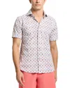 Robert Graham Kai Classic Fit Medallion Print Short Sleeve Knit Button-up Shirt In Multi