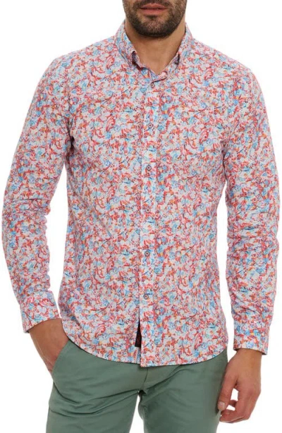 ROBERT GRAHAM ROBERT GRAHAM KAMARI TAILORED FIT PAISLEY COTTON BUTTON-UP SHIRT