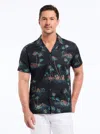 Robert Graham Kauai Short Sleeve Button Down Shirt In Black