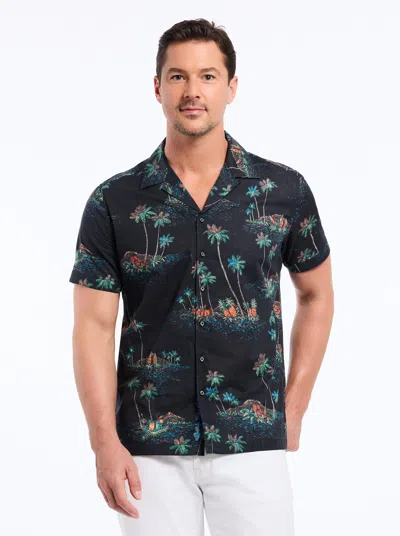 Robert Graham Kauai Short Sleeve Button Down Shirt In Black