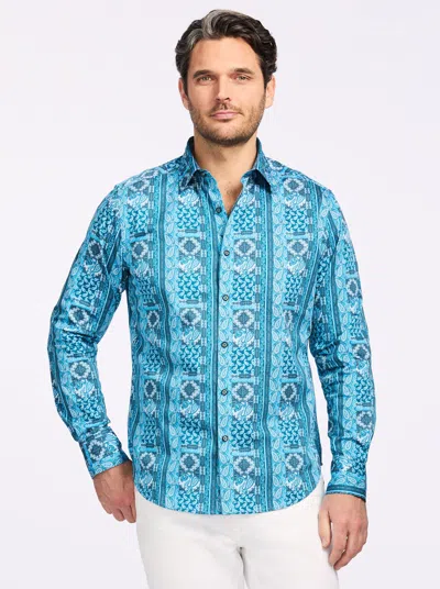 Robert Graham Kedron Long Sleeve Button Down Shirt In Blue