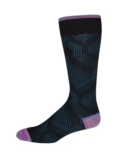 Robert Graham Kelsey Socks In Blue
